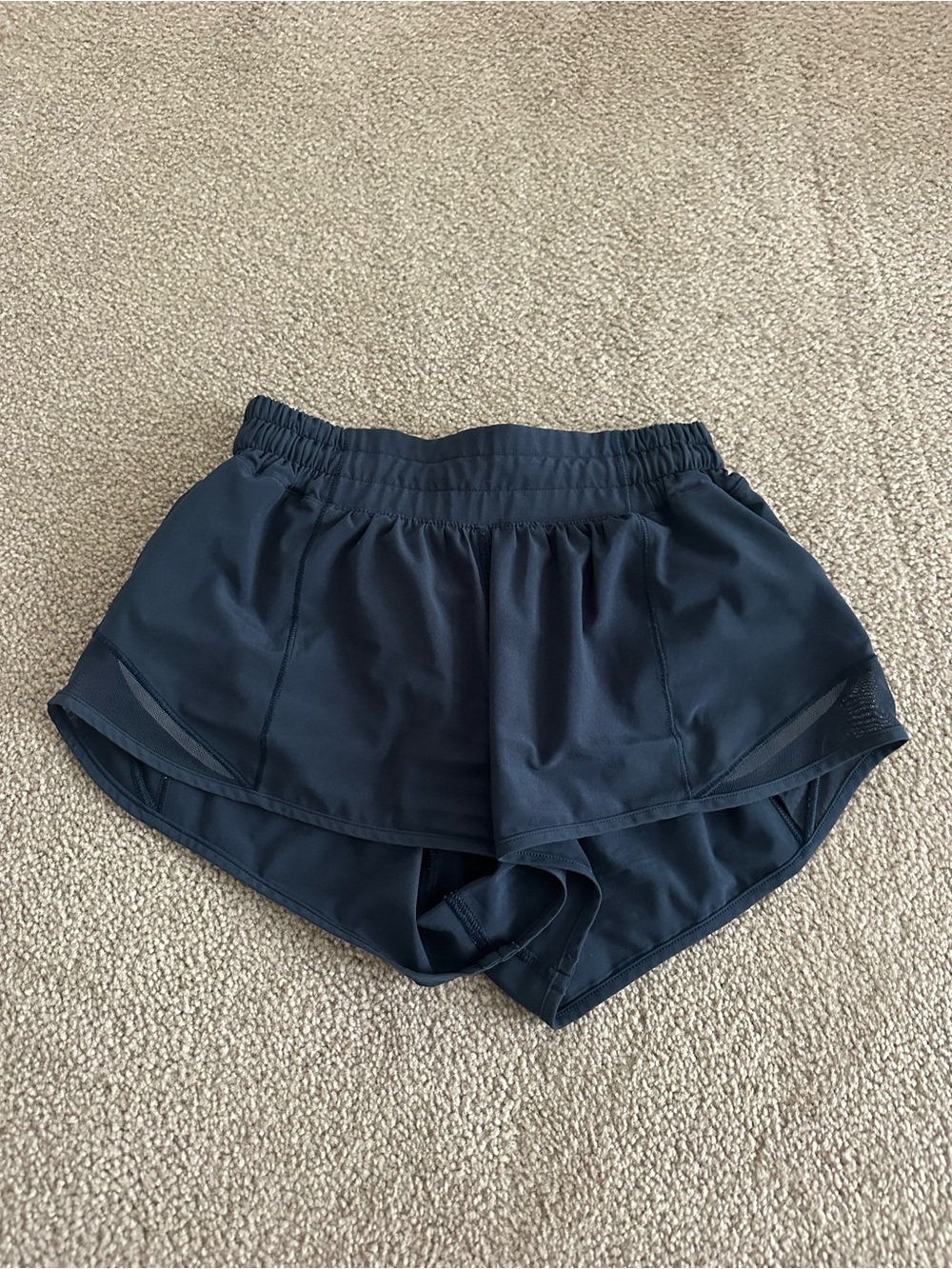 Navy Blue Lululemon Hotty Hot Shorts 2.5” Size 2